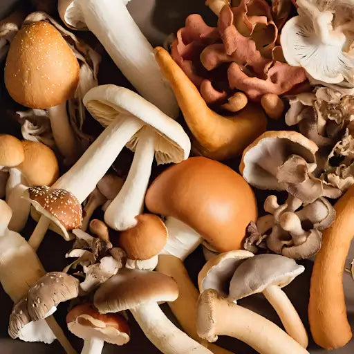 A variety of different functional mushrooms